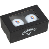 View Image 1 of 3 of Callaway 2 Ball Business Card Box - Chrome Soft