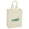 View Image 1 of 2 of Kraft Eurotote with Cotton Ribbon Handle - 10" x 8"