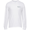 View Image 1 of 2 of Soft Spun Cotton Long Sleeve T-Shirt - White