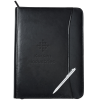 View Image 1 of 3 of Zippered Leather Portfolio Set - 24 hr