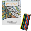 View Image 1 of 4 of Stress Relieving Adult Coloring Book & Pencils - Patterns