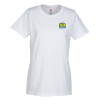 View Image 1 of 2 of Hanes ComfortSoft Tee - Ladies' - Embroidered - White