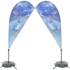 View Image 1 of 3 of Indoor Value Sail Sign - 6-1/2' - Two Sided
