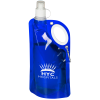 View Image 1 of 3 of Fold Flat Water Bottle with Carabiner - 25 oz. - 24 hr
