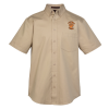 View Image 1 of 3 of Foundation Teflon Treated Short Sleeve Cotton Shirt - Men's