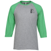 View Image 1 of 3 of Jerzees Dri-Power Tri-Blend Baseball T-Shirt - Screen