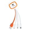 View Image 1 of 5 of Flashing 3-in-1 Charging Cable - 24 hr