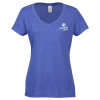 View Image 1 of 3 of Optimal Tri-Blend V-Neck T-Shirt - Ladies' - Colors - Screen