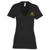 View Image 1 of 2 of Bella+Canvas Jersey Deep V-Neck T-Shirt - Ladies' - Embroidered