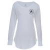 View Image 1 of 3 of Optimal Tri-Blend Long Sleeve T-Shirt - Ladies' - White - Screen