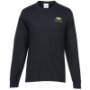 View Image 1 of 2 of Soft Spun Cotton Long Sleeve Pocket T-Shirt - Colors - Embroidered