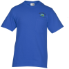 View Image 1 of 2 of Soft Spun Cotton Pocket T-Shirt - Colors - Embroidered