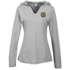 View Image 1 of 3 of Optimal Tri-Blend Hooded T-Shirt - Ladies' - Embroidered