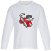 View Image 1 of 2 of Hanes Authentic LS T-Shirt - Youth - Full Color - White