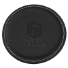 View Image 1 of 3 of Vintage Round Bonded Leather Coaster
