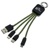 View Image 1 of 6 of Ridge Line Light-Up Logo Charging Cable