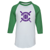 View Image 1 of 3 of Augusta 3/4 Sleeve Baseball Jersey - Screen