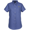 View Image 1 of 3 of Classic Wrinkle Resistant Short Sleeve Oxford Dress Shirt - Ladies'