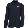View Image 1 of 3 of Classic Cotton Pique Long Sleeve Polo - Men's