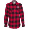 View Image 1 of 2 of Weatherproof Vintage Brushed Flannel Plaid Shirt - Ladies' - Embroidered