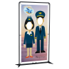View Image 1 of 3 of FrameWorx Banner Stand - 54" - Two Faces Cut Out