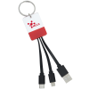 View Image 1 of 6 of Clear View Light-Up Duo Charging Cable Keychain