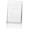 View Image 1 of 3 of Wedge Crystal Award - 6"