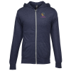 View Image 1 of 3 of Platinum Tri-Blend Lightweight Full-Zip Hoodie - Embroidered