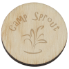 View Image 1 of 2 of Wood Lapel Pin - Round - Laser Engraved