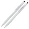 View Image 1 of 3 of Cross Century Classic Twist Metal Pen and Mechanical Pencil Set - Chrome Trim