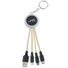 View Image 1 of 6 of Color Changing Light-Up Logo Charging Cable Keychain