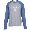 View Image 1 of 3 of Voltage Tri-Blend Wicking LS T-Shirt - Men's - Colorblock