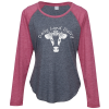 View Image 1 of 3 of Voltage Tri-Blend Wicking LS T-Shirt - Ladies' - Colorblock