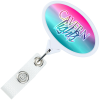 View Image 1 of 3 of Jumbo Retractable Badge Holder with Antimicrobial Additive - 40" Oval - Label