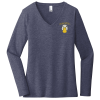 View Image 1 of 3 of Ultimate V-Neck Long Sleeve T-Shirt - Ladies' - Colors - Embroidered