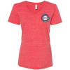 View Image 1 of 3 of Jerzees Snow Heather Jersey T-Shirt - Ladies' - Embroidered