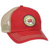 View Image 1 of 7 of Mega Washed Cotton Twill Trucker Cap - Full Color Patch