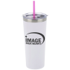 View Image 1 of 8 of Colma Vacuum Tumbler with Straw - 22 oz. - 24 hr