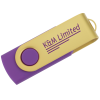 View Image 1 of 5 of Swivel USB-C Drive - Gold - 8GB