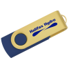View Image 1 of 5 of Swivel USB-C Drive - Gold - 16GB - 24 hr