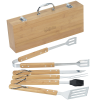 View Image 1 of 3 of Grill Master 5-Piece Bamboo BBQ Set - 24 hr