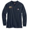 View Image 1 of 3 of Carhartt Long Sleeve Henley Shirt - Embroidered