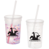 View Image 1 of 2 of Rainbow Confetti Mood Cup with Straw - 20 oz.
