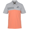 View Image 1 of 3 of adidas Heathered Colorblock 3-Stripes Polo