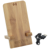 View Image 1 of 4 of Bamboo Wireless Charger Phone Stand