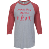 View Image 1 of 4 of Tultex Fine Jersey 3/4 Sleeve Raglan T-Shirt - Colors