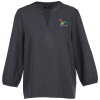 View Image 1 of 3 of Fine Crepe 3/4-Sleeve Stretch Blouse - Ladies'