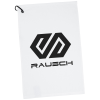 View Image 1 of 2 of League Golf Towel with Carabiner - White