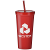 View Image 1 of 4 of Event Stadium Cup with Lid & Straw - 24 oz.
