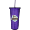 View Image 1 of 3 of Hip to be Square Tumbler with Straw - 20 oz.